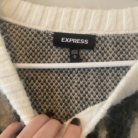 Express animal print woven sweater - Picture 2 of 2